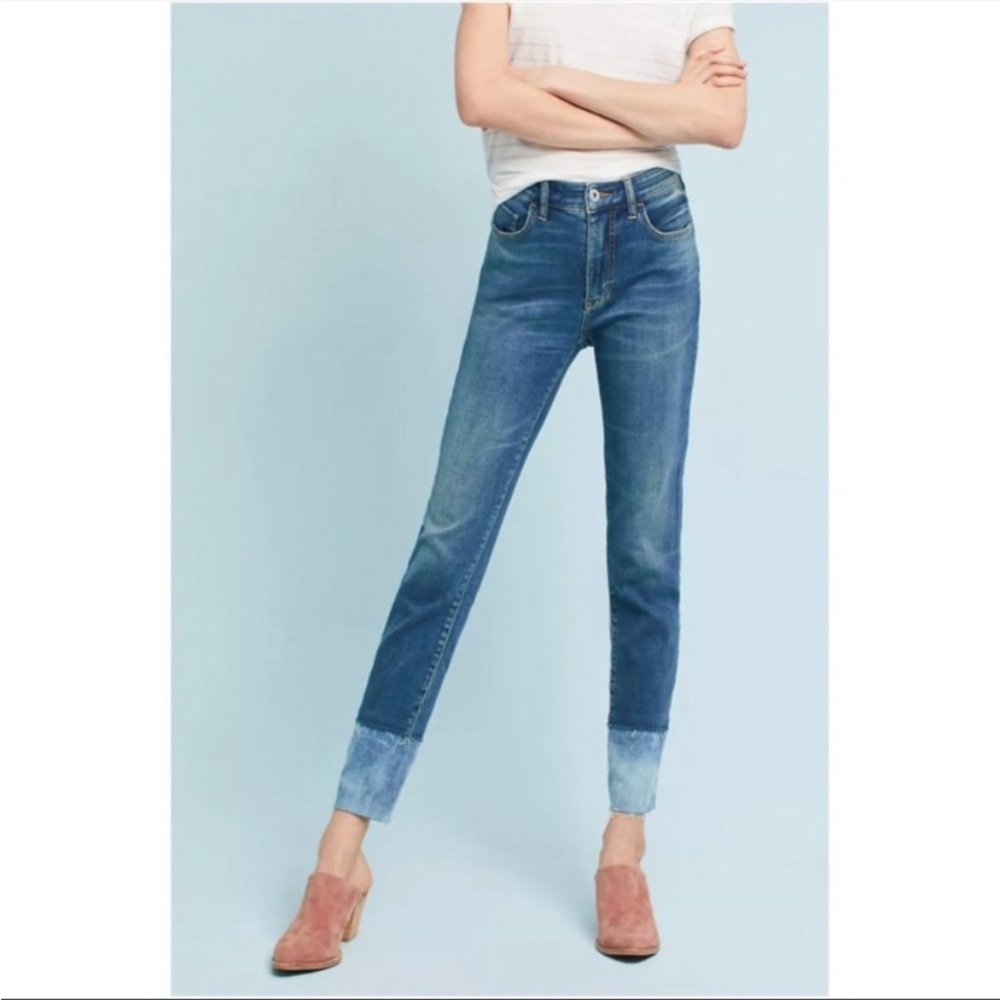 ANTHROPOLOGIE "Pilcro And The Letterpress" 2-Tone High Rise Skinny Jean